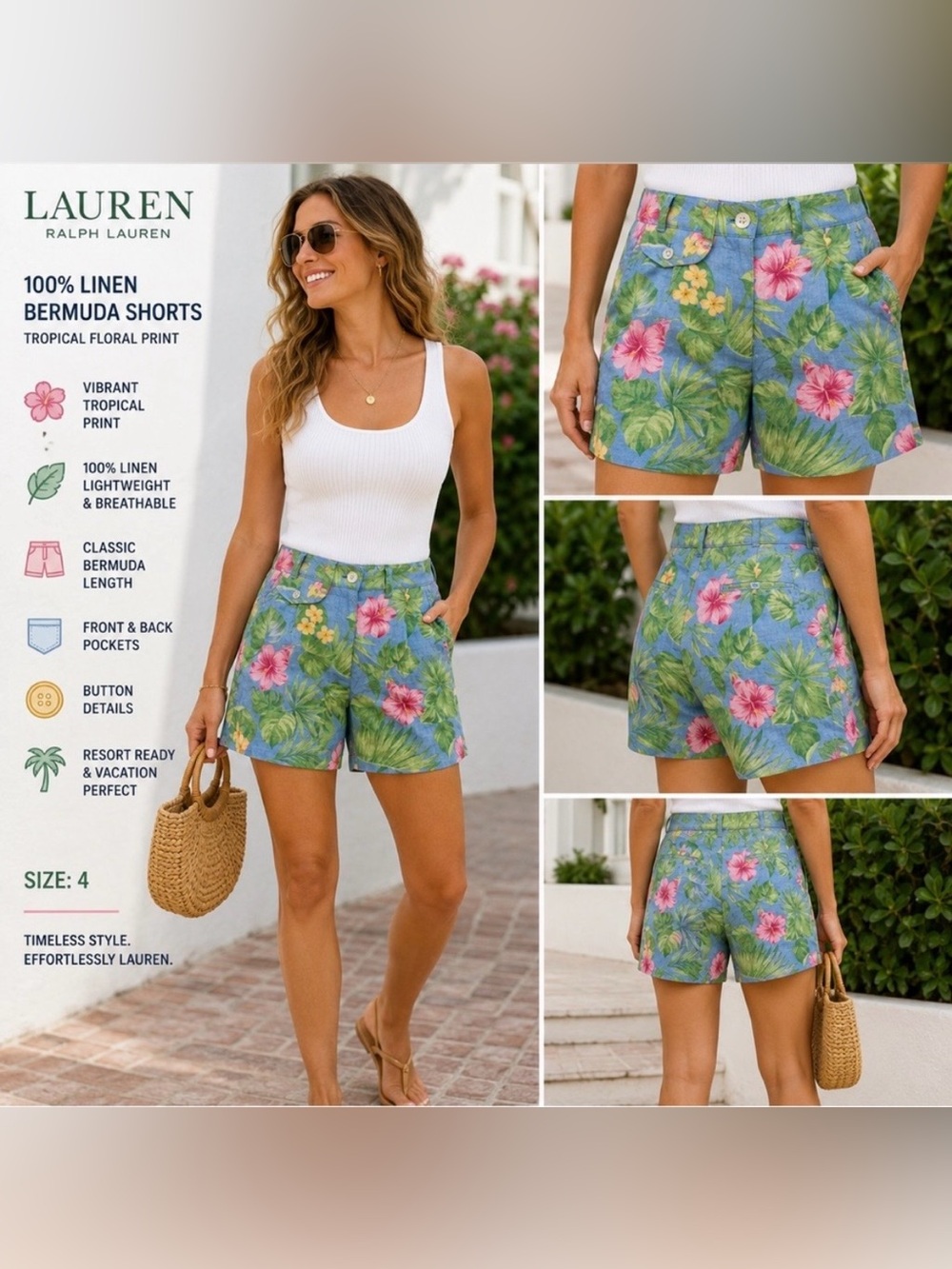 Ralph Lauren Linen Shorts🌺